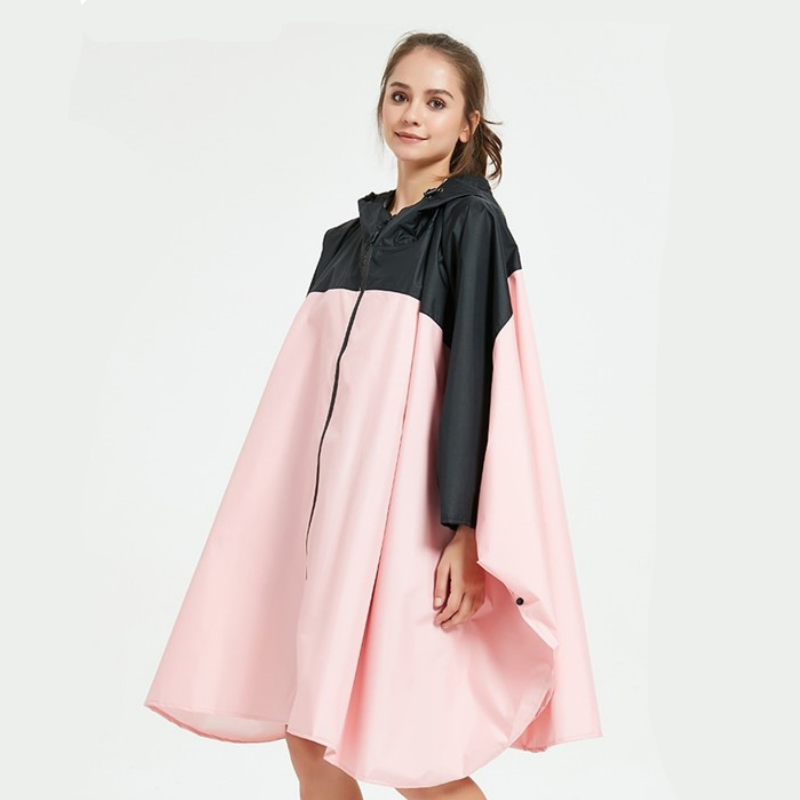 Poncho pluie Femme Rose & Noir - Rose & Noir