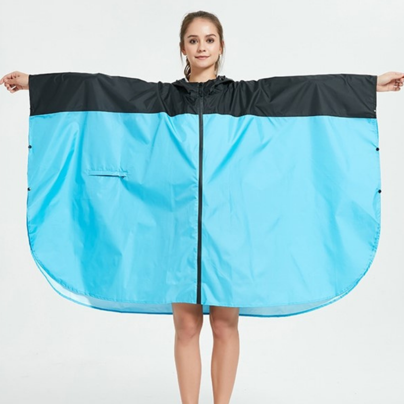 Poncho pluie Femme Noir & Bleu - Noir & Bleu
