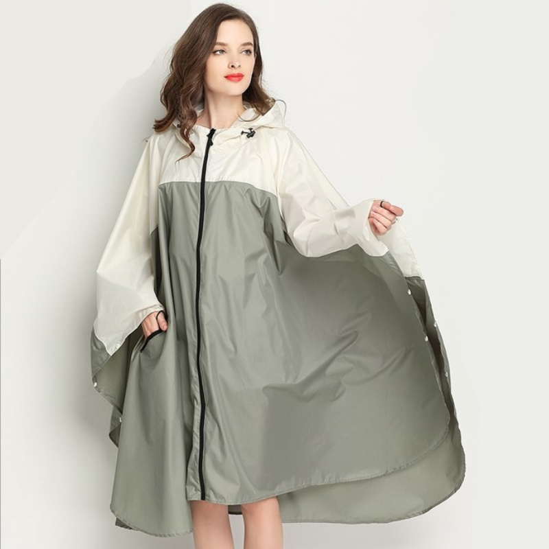 Poncho Pluie Kaki & Beige - Kaki & Beige