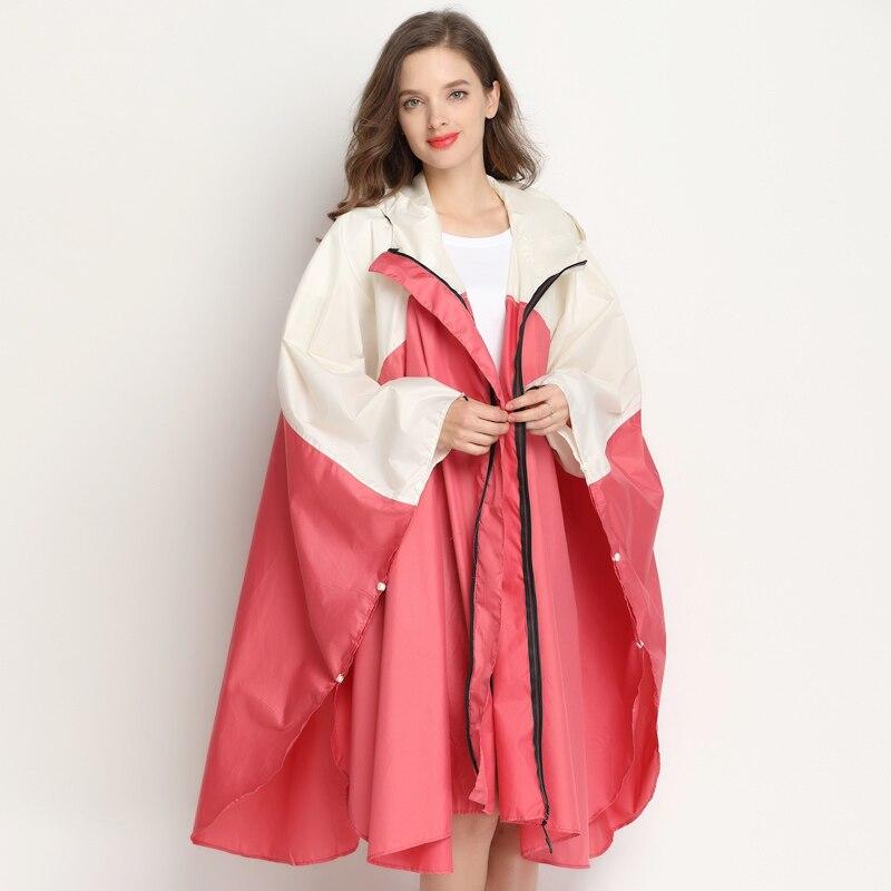 Poncho pour la Pluie Femme - Rose & Blanc