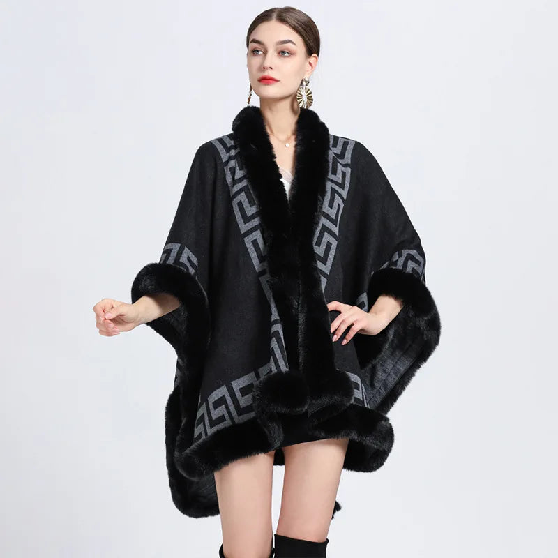 Cape pour Femme Hiver - noir