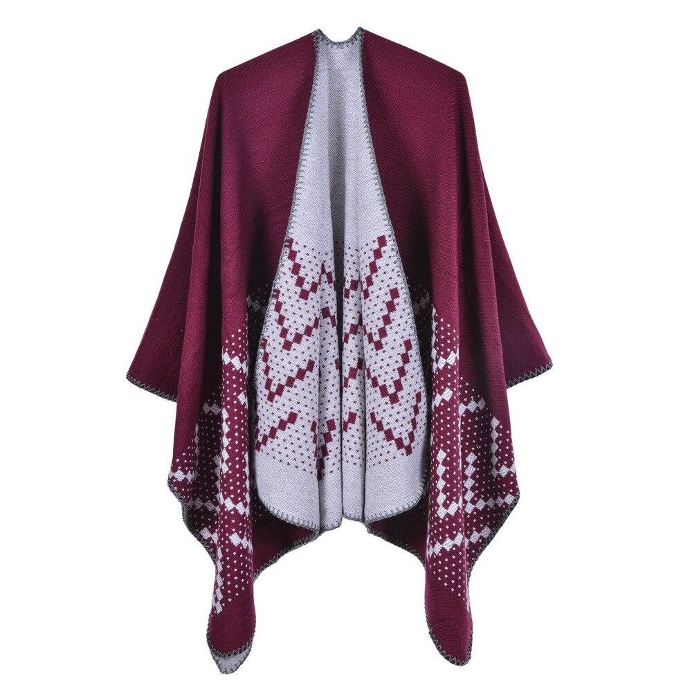 Poncho Femme Elégance - bordeaux