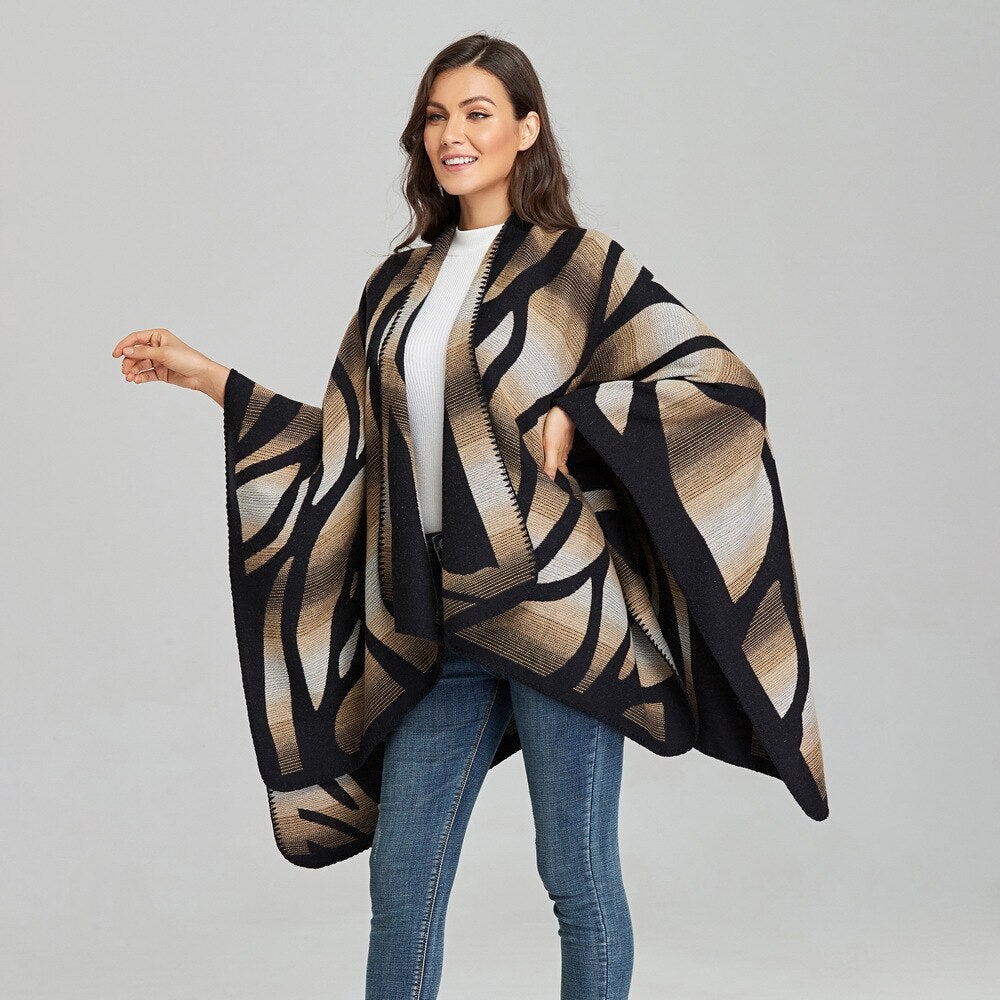 Poncho Femme Wild