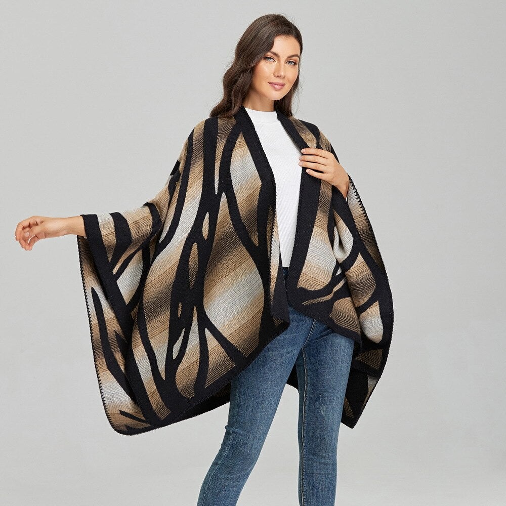 Poncho Femme Wild