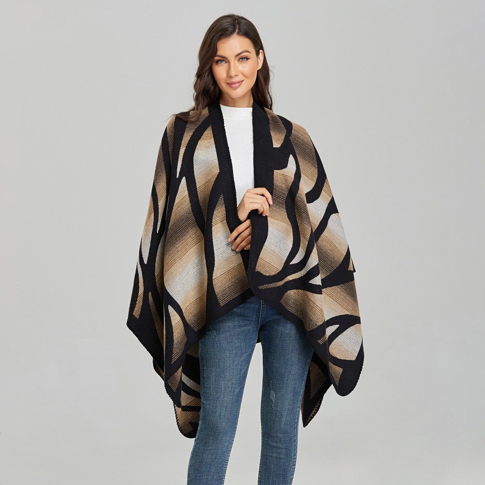 Poncho Femme Wild