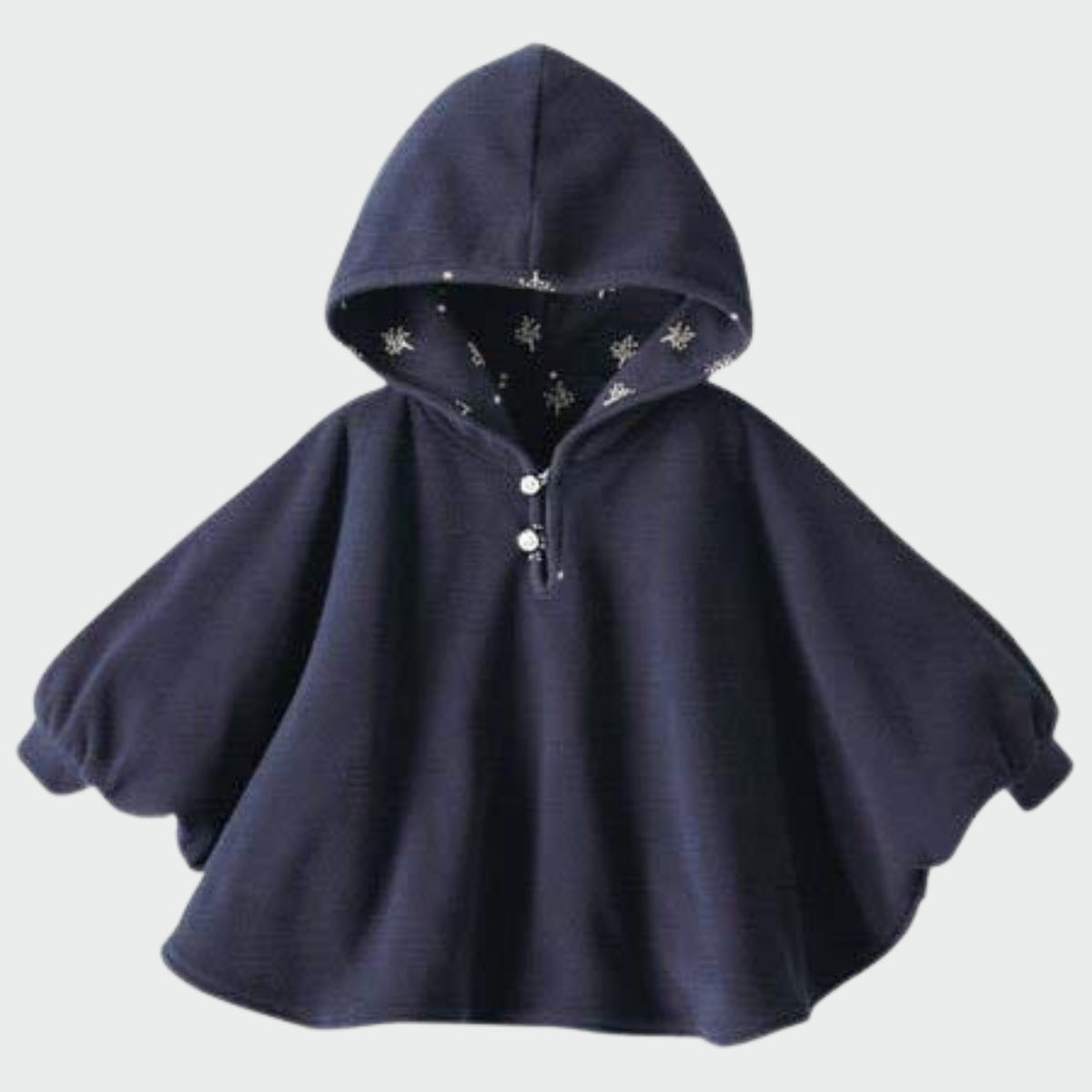 Manteau Poncho Bébé - bleu marine / 6 mois