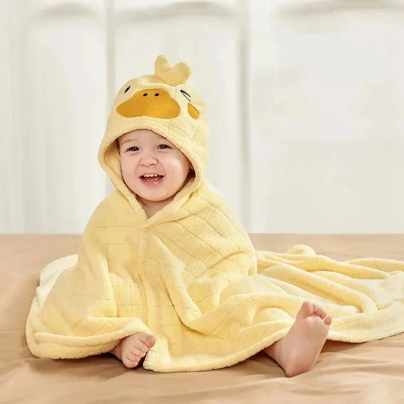 Poncho de bain bébé sale