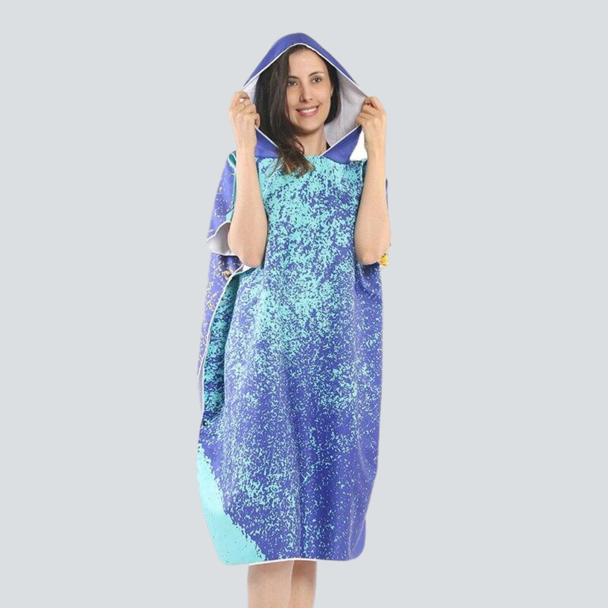 Poncho Bain Bleu - Bleu