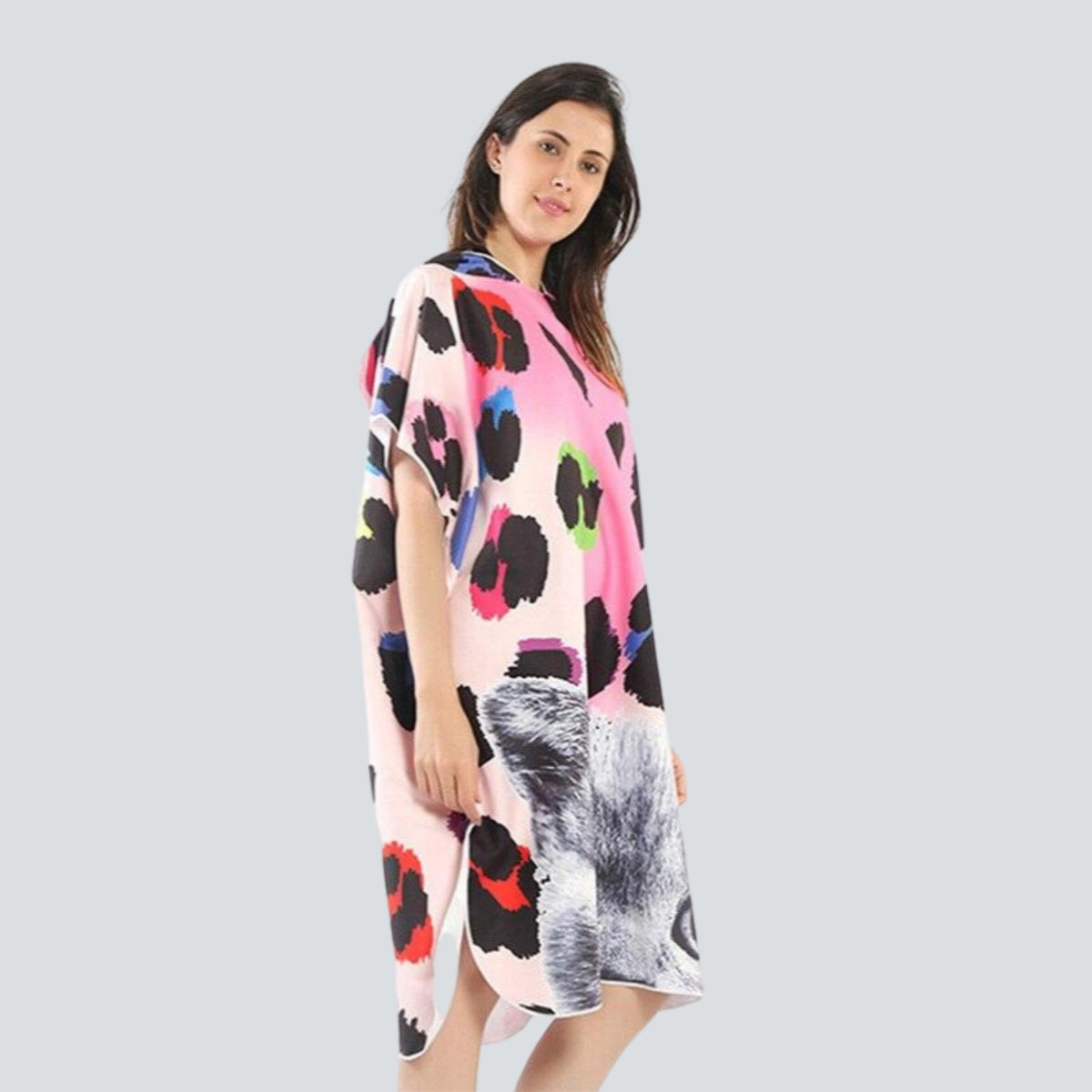 Poncho Bain Chat - Multicolore