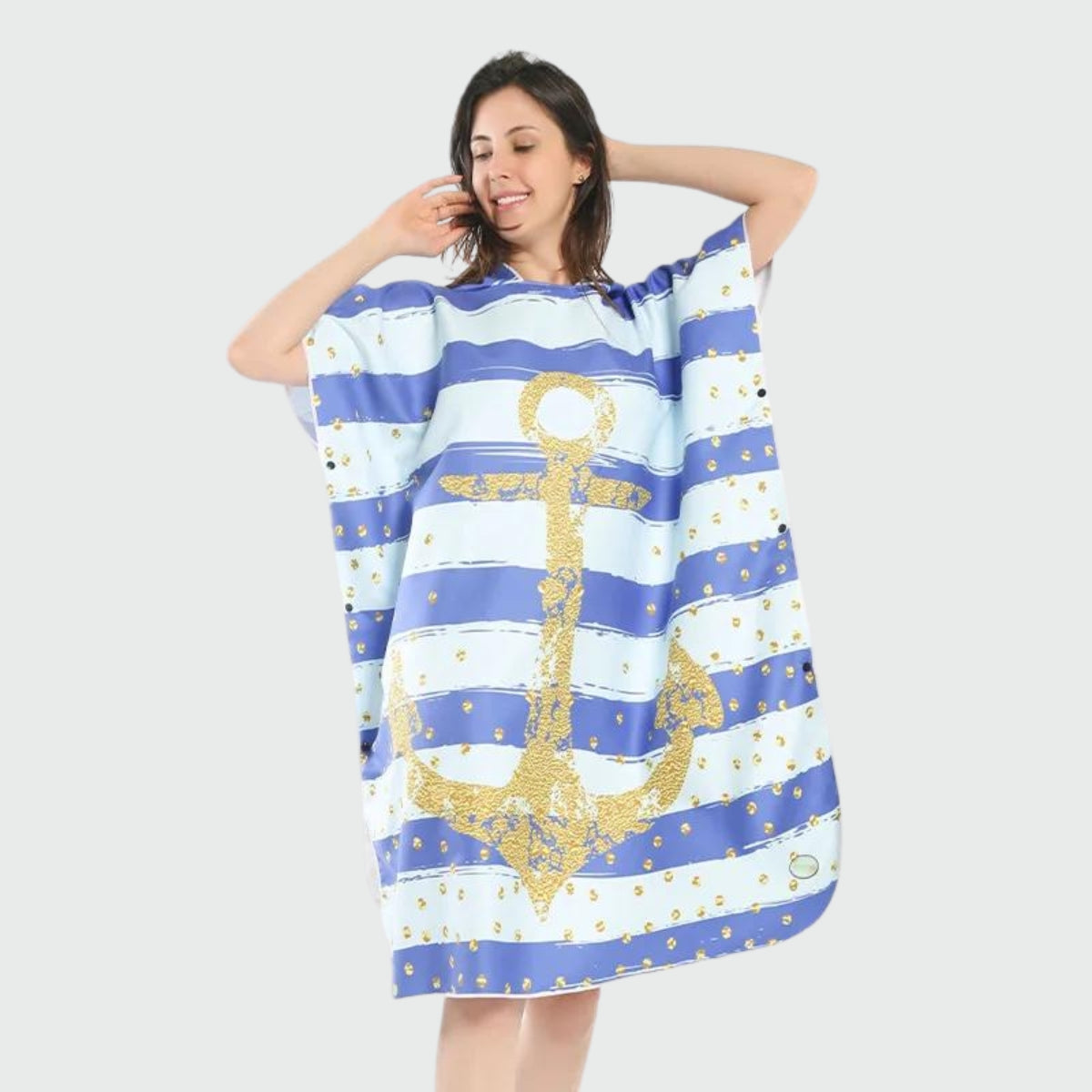 Poncho Bain Femme Ancre - ancre / unique