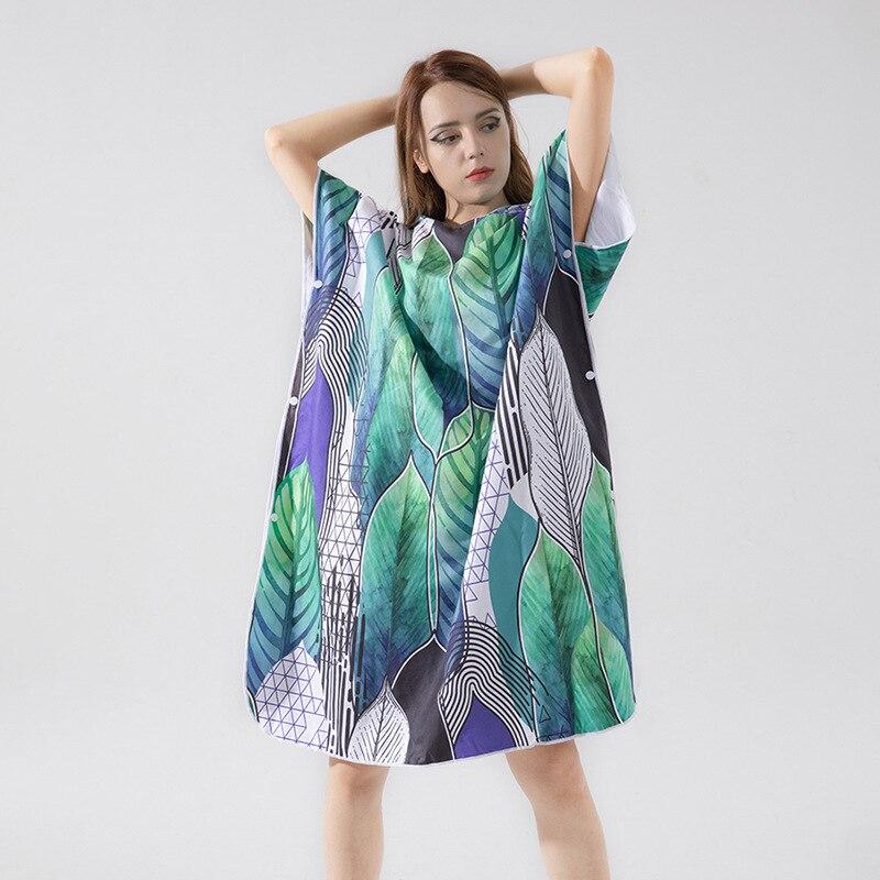 Poncho Bain Femme Vert - vert