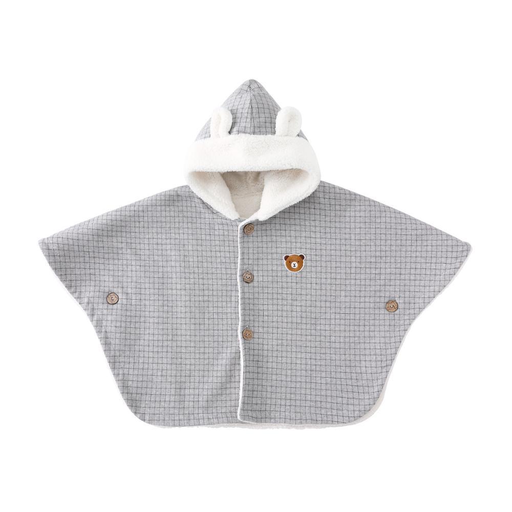 Poncho Bébé Gris Blanc - Gris / 0-1 an