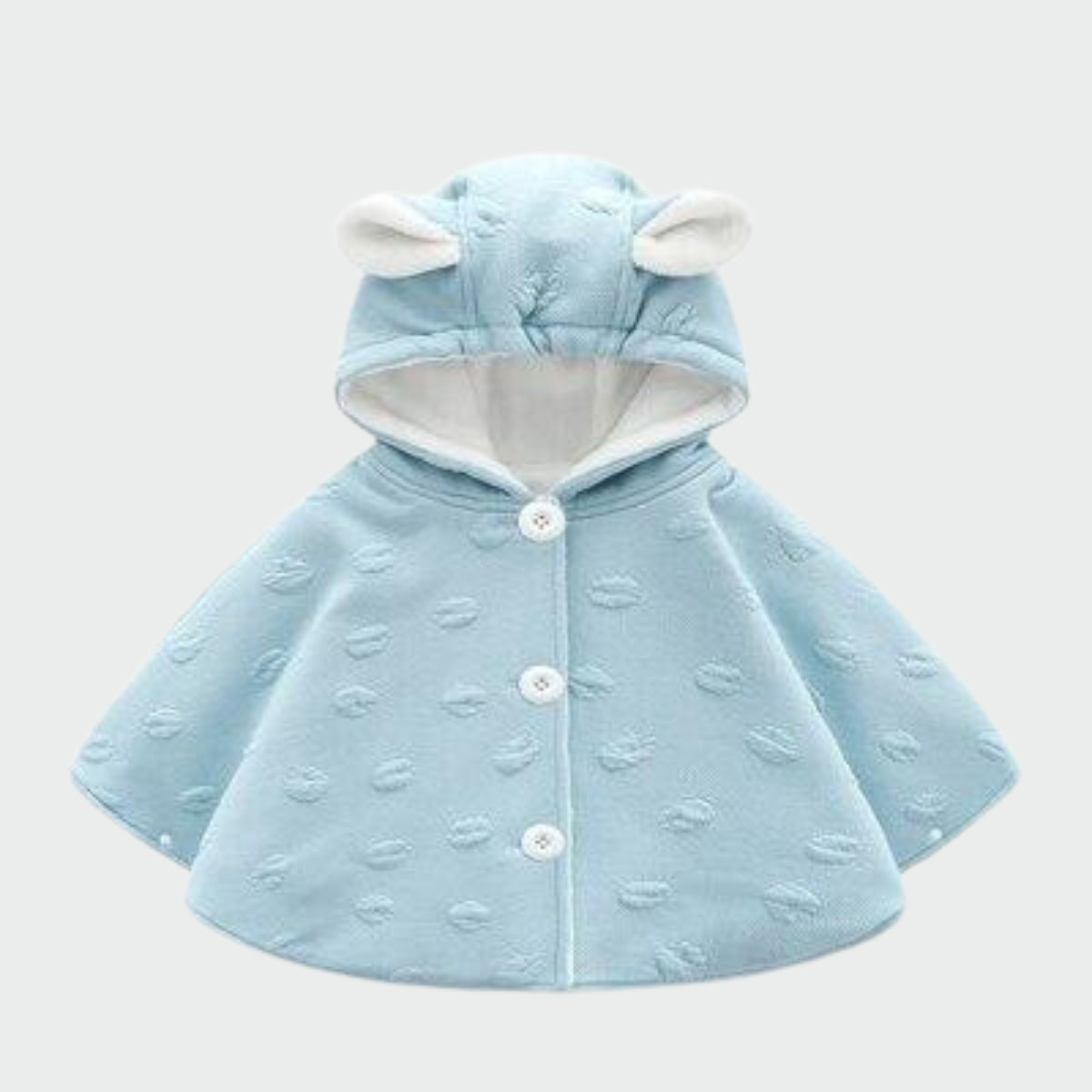 Poncho Bébé Hiver - Bleu / 6 mois