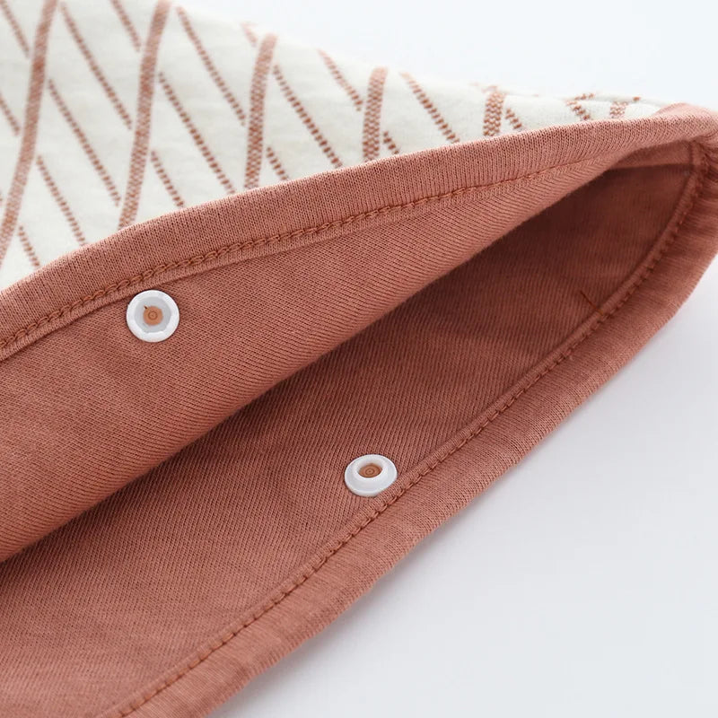 Poncho Bébé Marron & Blanc