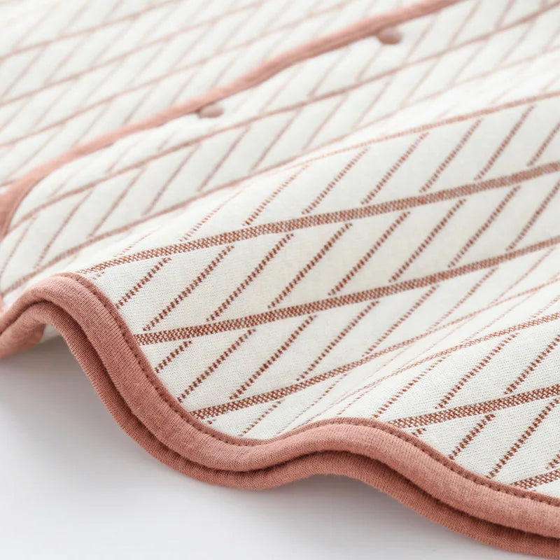 Poncho Bébé Marron & Blanc