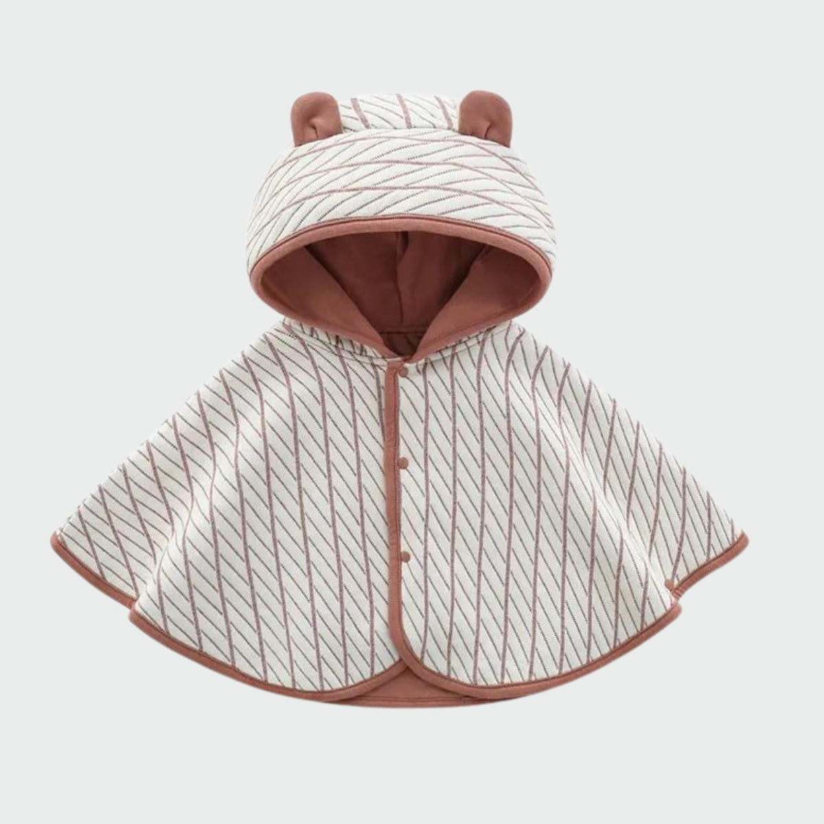 Poncho Bébé Marron & Blanc - 90 cm