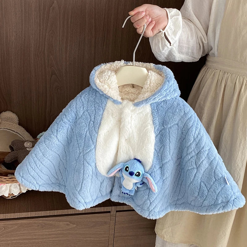 Poncho Bébé Stitch - bleu / 0-3 ans