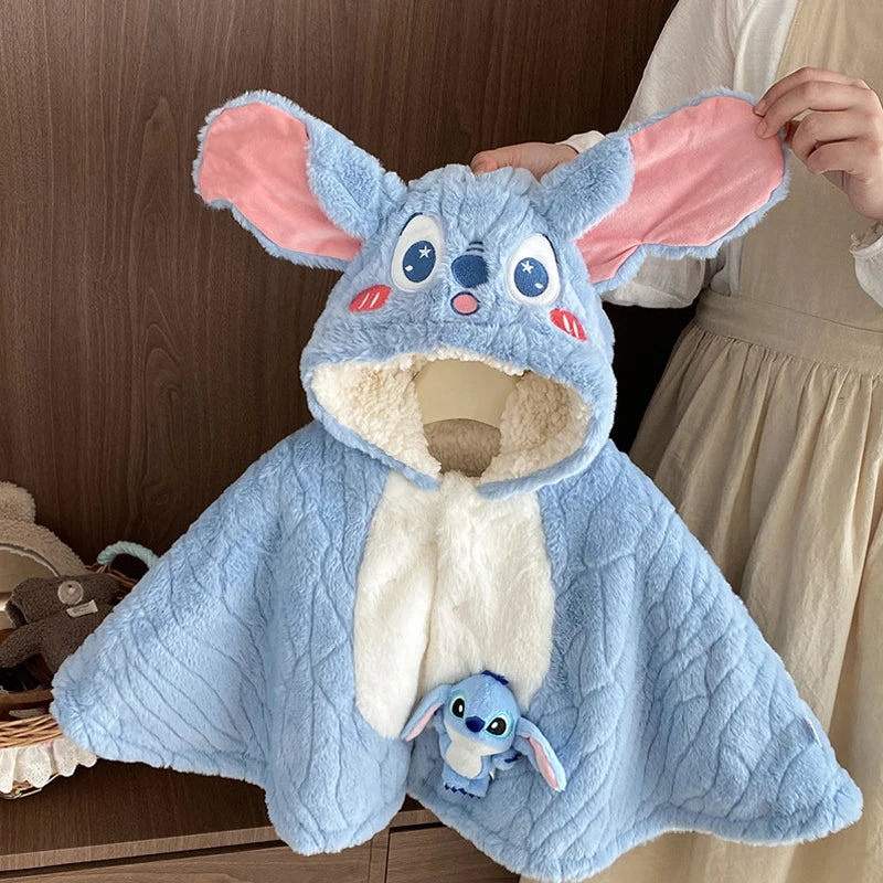 Poncho Bébé Stitch - bleu / 0-3 ans