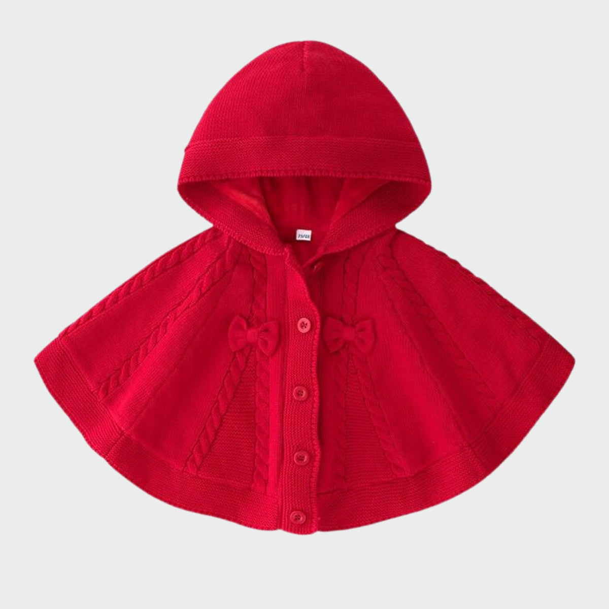 Poncho Bébé Tricot - Rouge / 3 ans