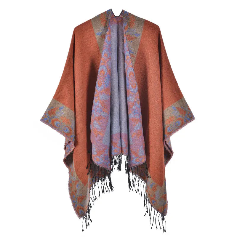 Cape Elégante Femme Fleur - orange
