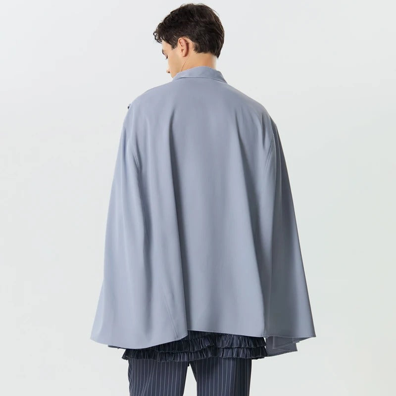 Poncho Cape Trench Homme