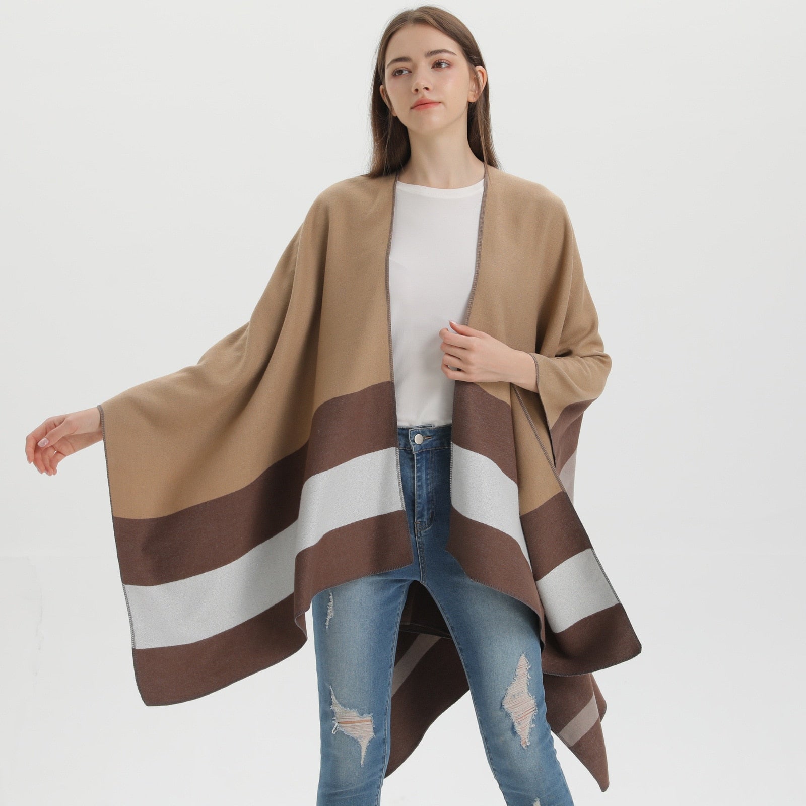 Poncho Femme Classique