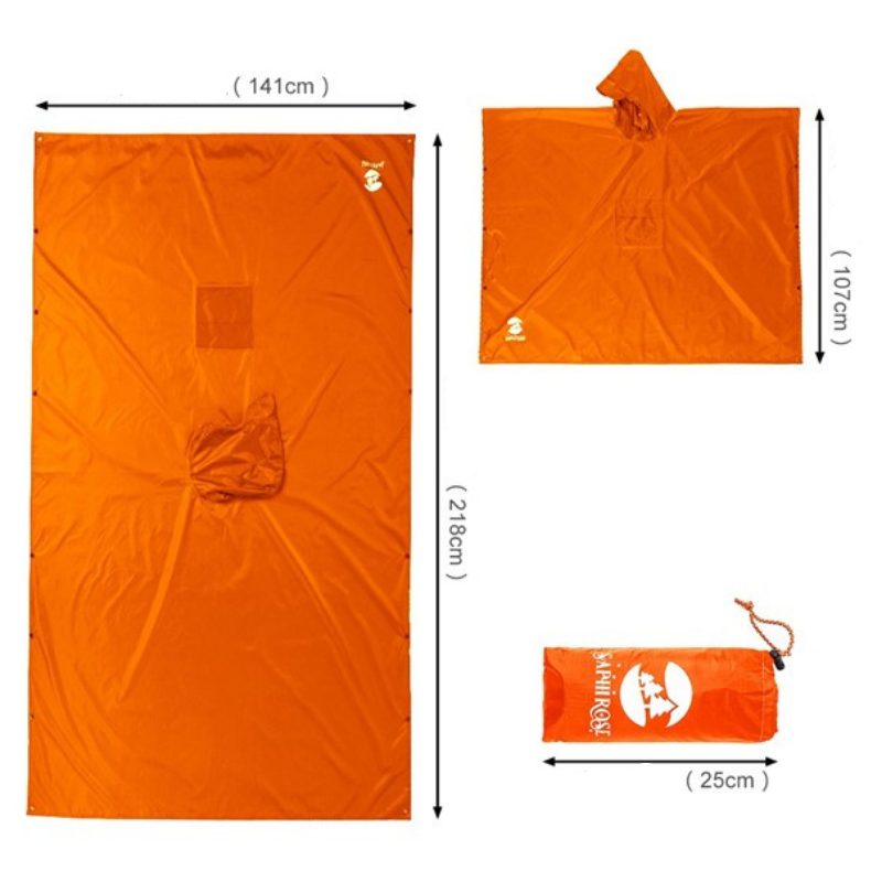 Poncho de Pluie Orange - Orange