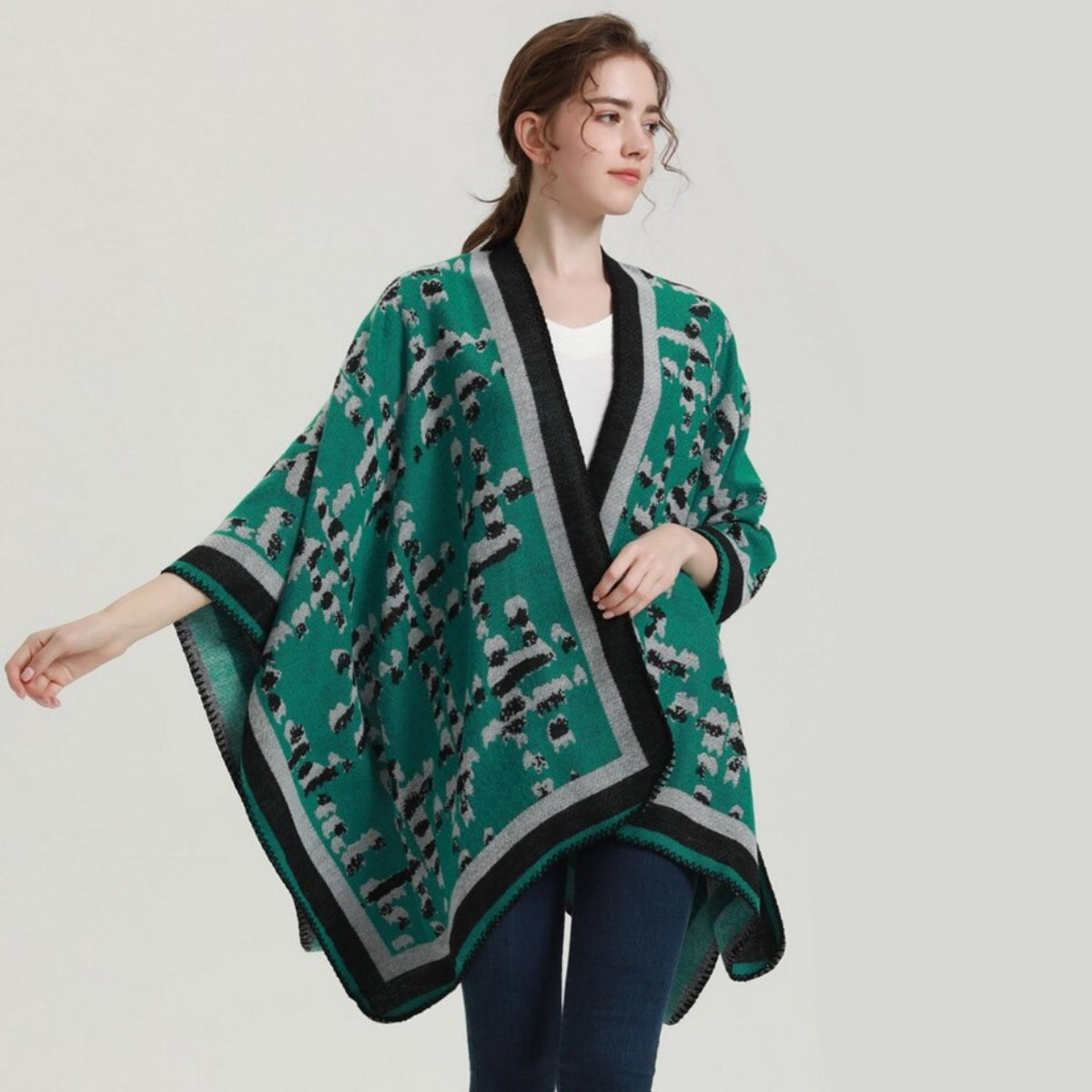 Poncho Femme Vintage