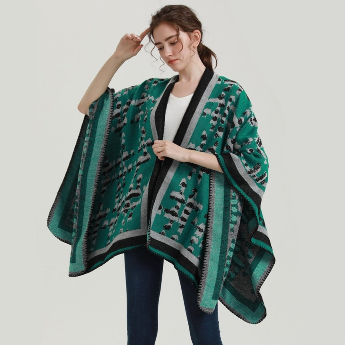 Poncho Femme Vintage