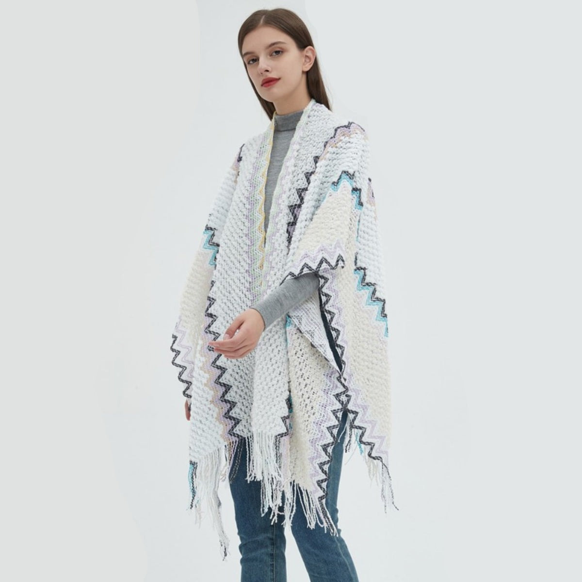 Poncho Femme Ethnique