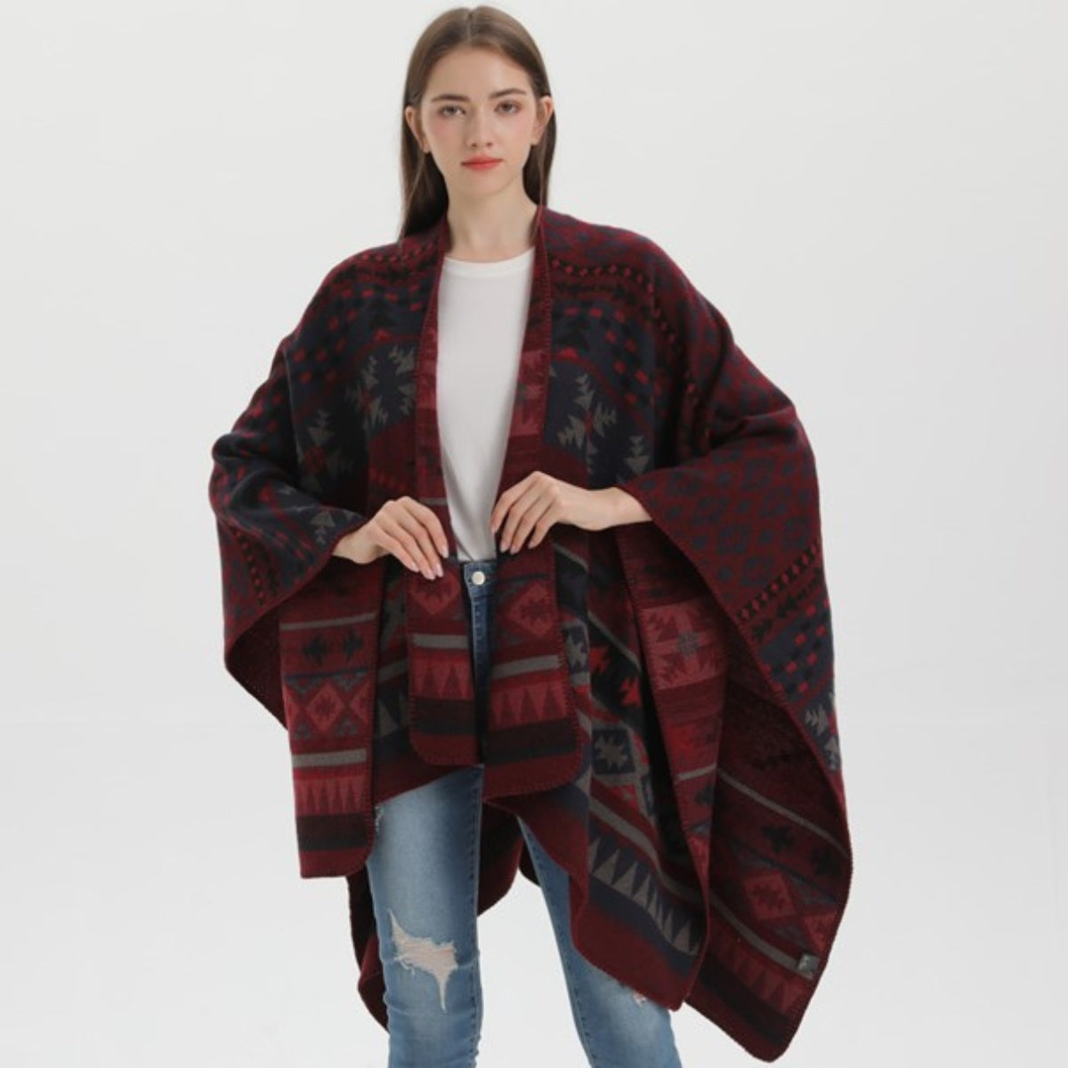 Poncho Femme Bohémien