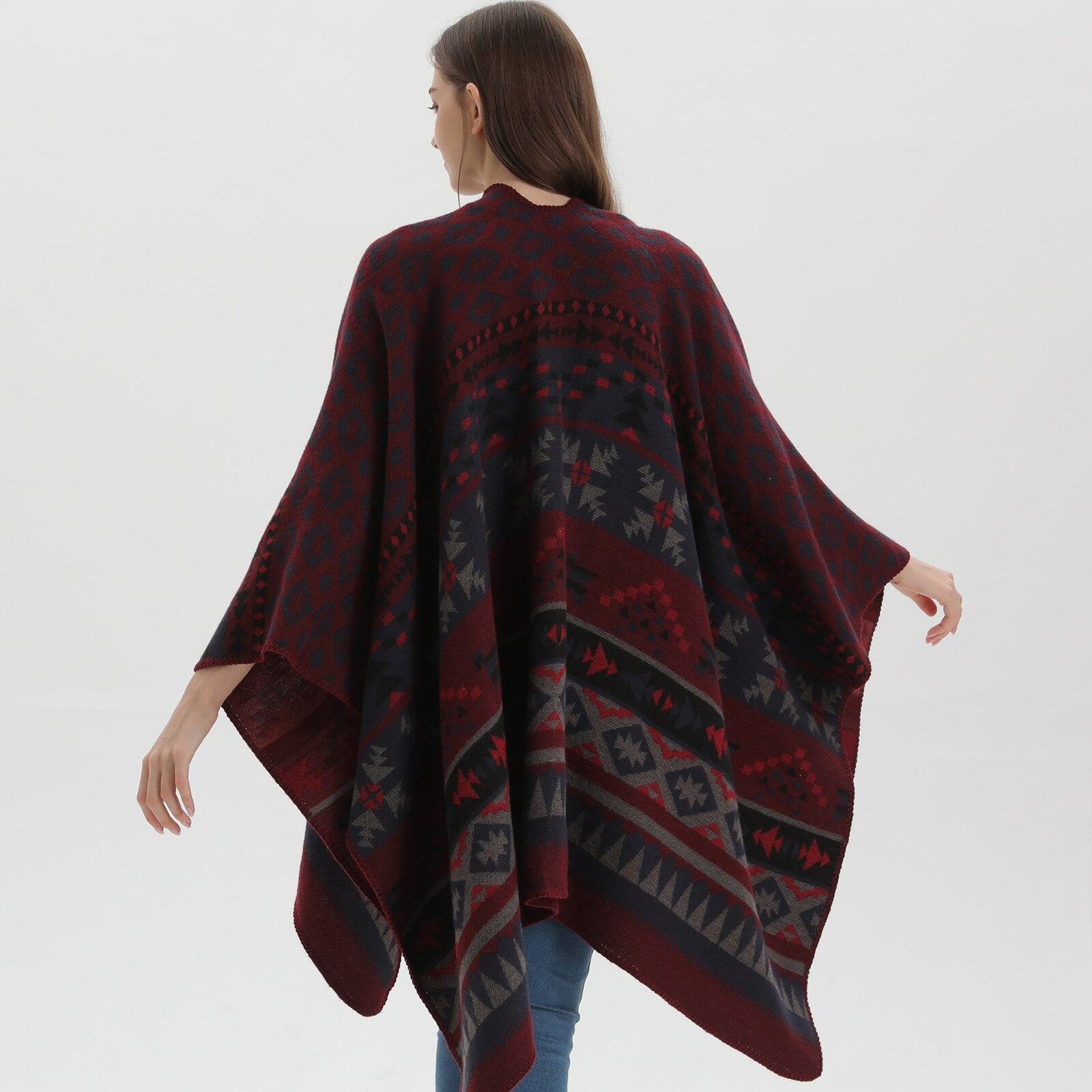 Poncho Femme Bohémien