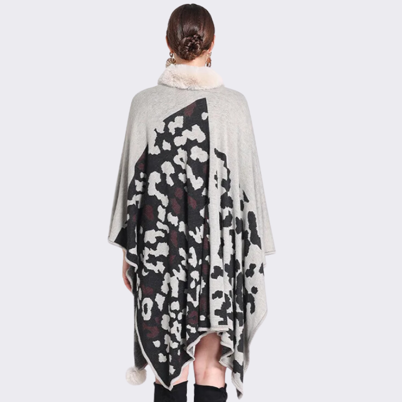 Poncho Femme Imprimé Léopard