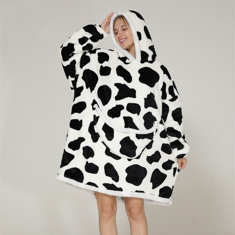 Poncho Femme Polaire - Vache / Unique