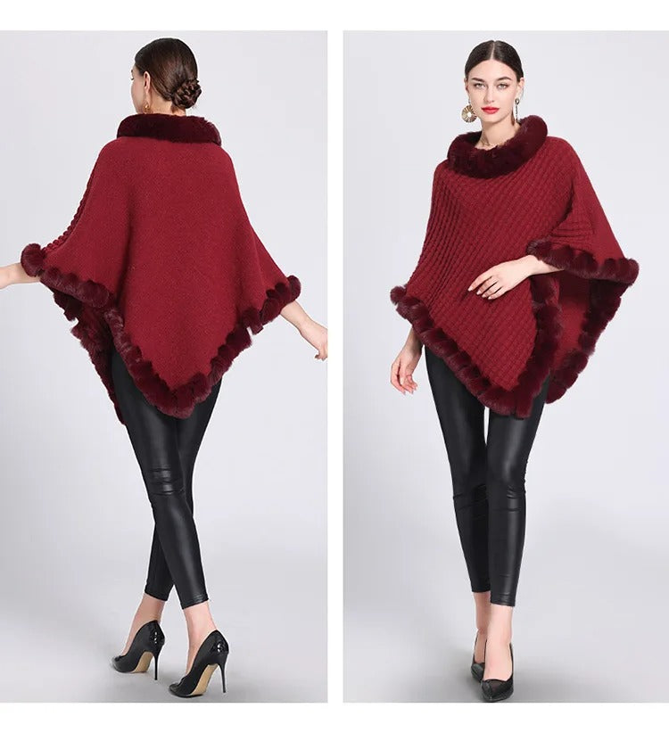 Poncho Femme Tricot