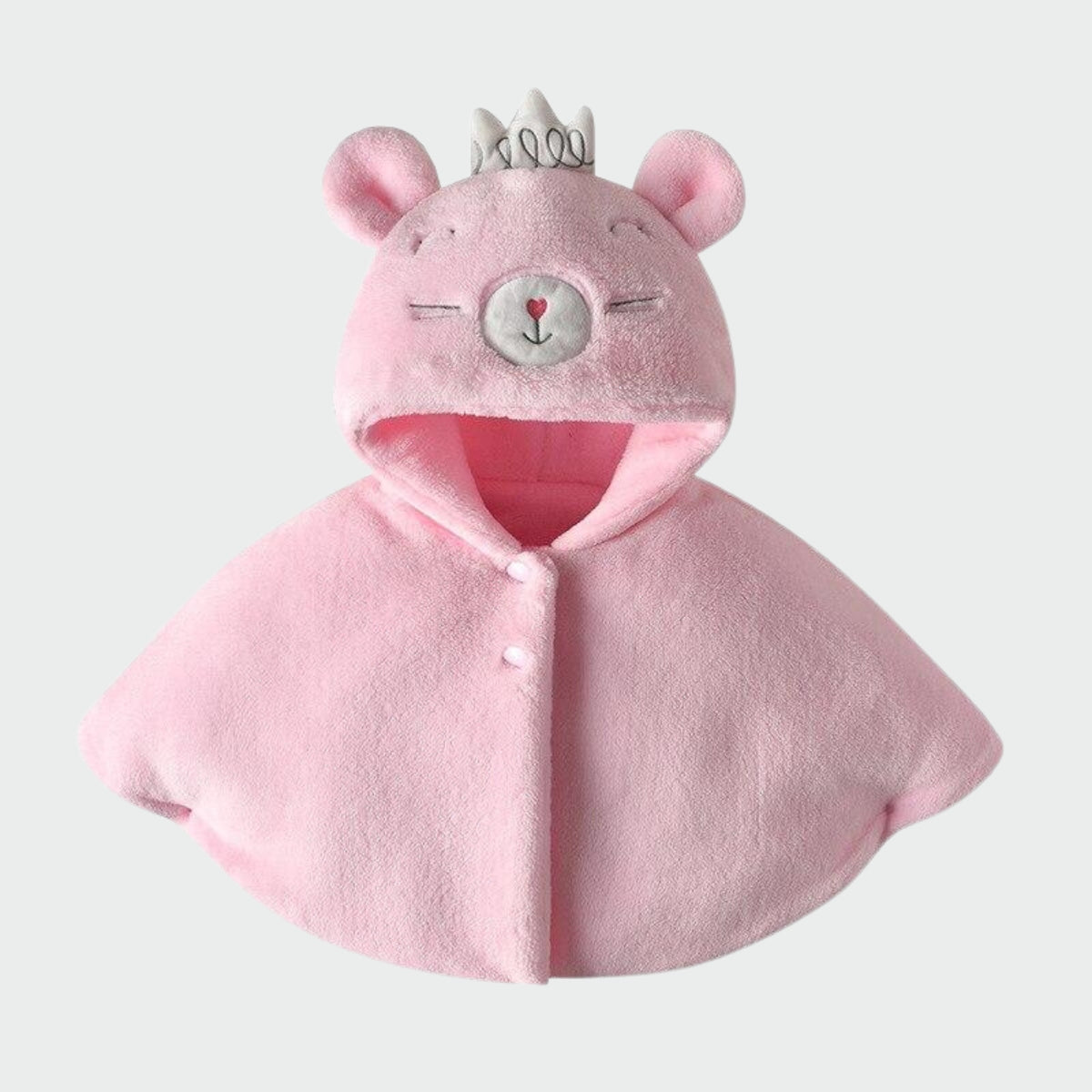 Poncho Fille Hiver Rose - rose