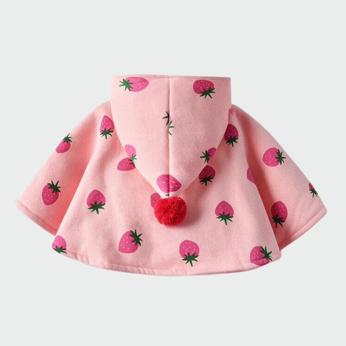 Poncho Fille Rose Fraise