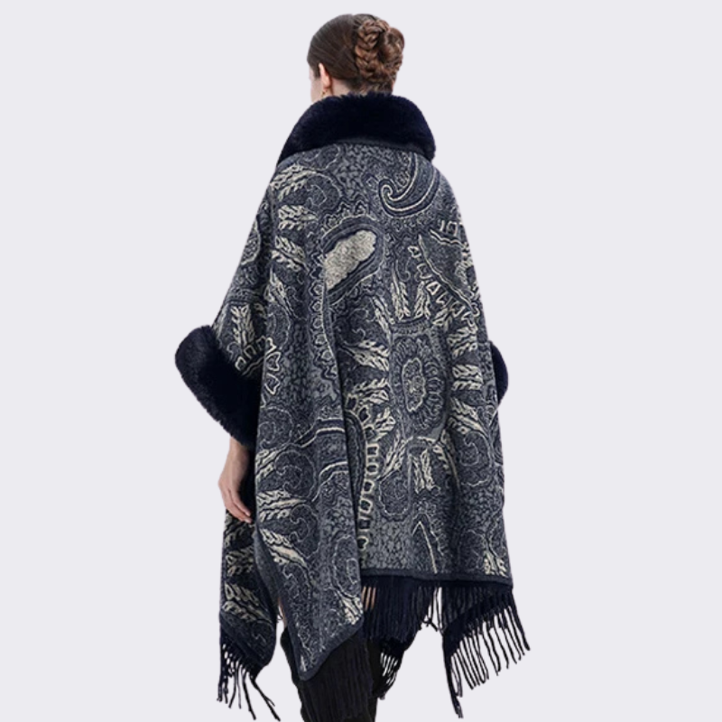 Poncho Fourrure Paisley