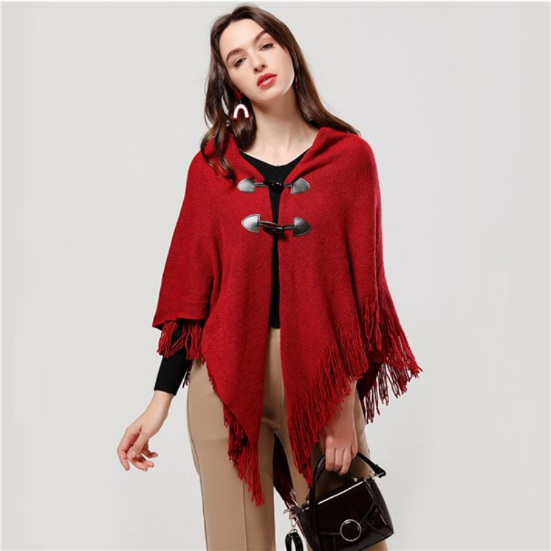 Poncho Femme Franges