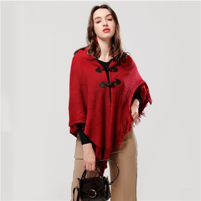 Poncho Femme Franges