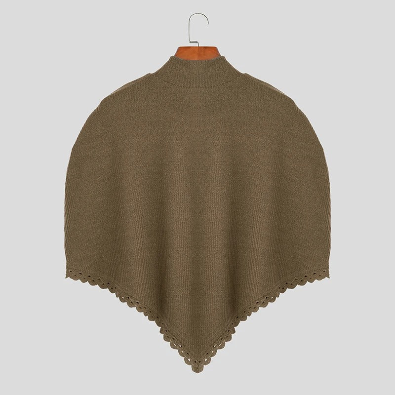 Poncho Homme Col Roulé