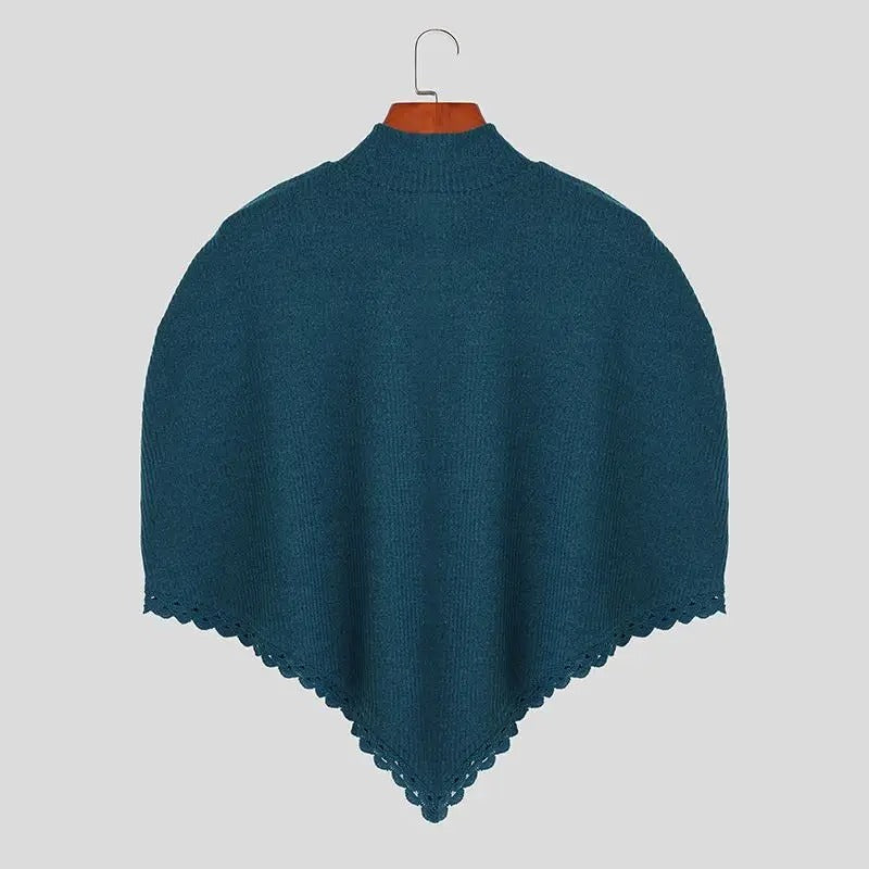 Poncho Homme Col Roulé