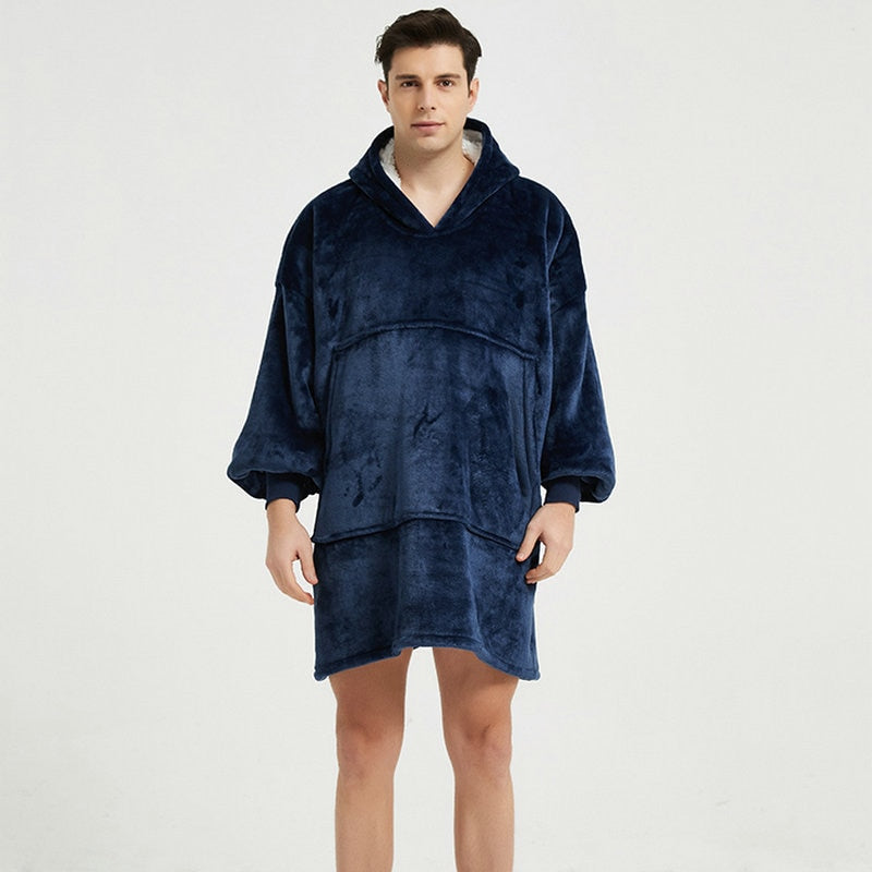 Poncho Homme Polaire - Bleu Marine