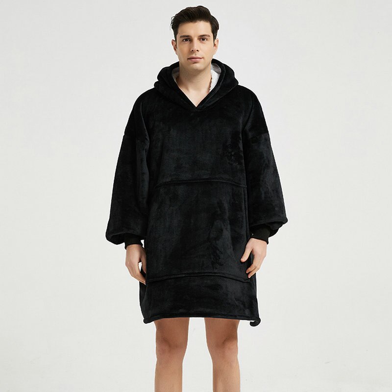 Poncho Homme Polaire - Noir