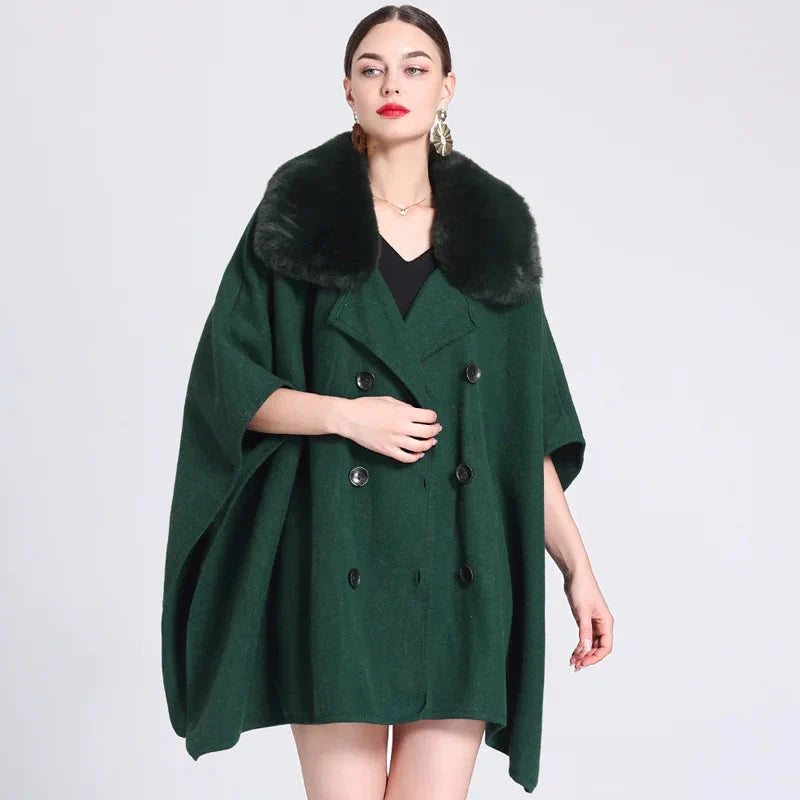 Cape Femme Double Boutonnage