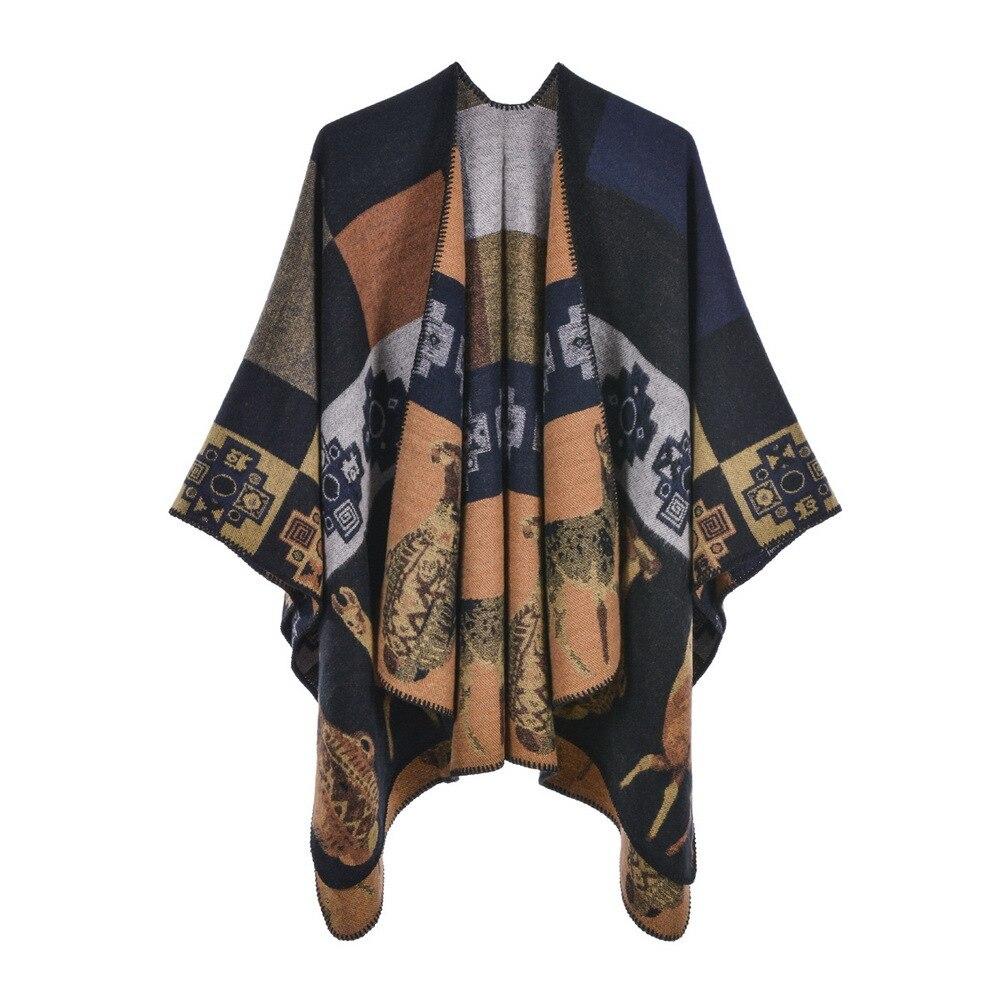Poncho Femme Marron - marron