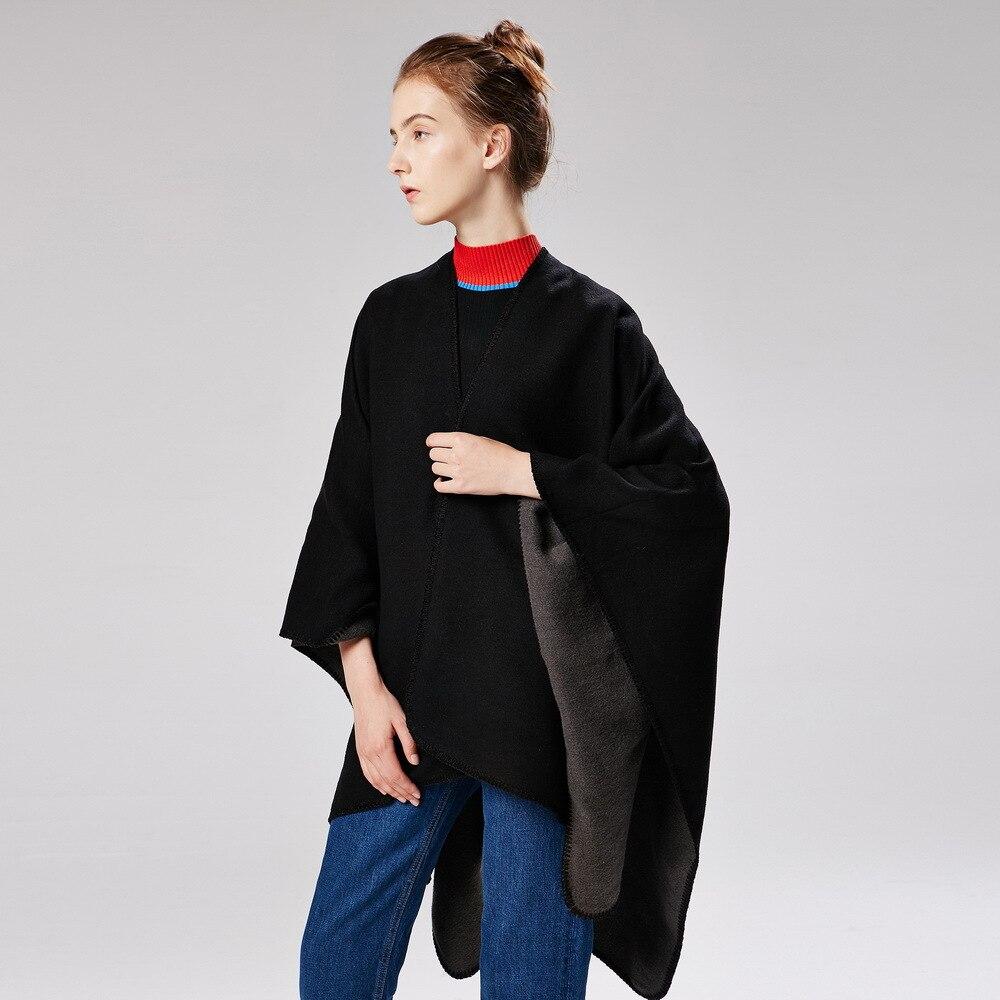 Poncho Noir Femme - noir