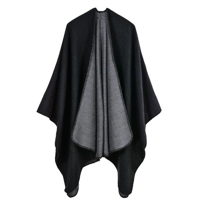 Poncho Noir Femme - noir
