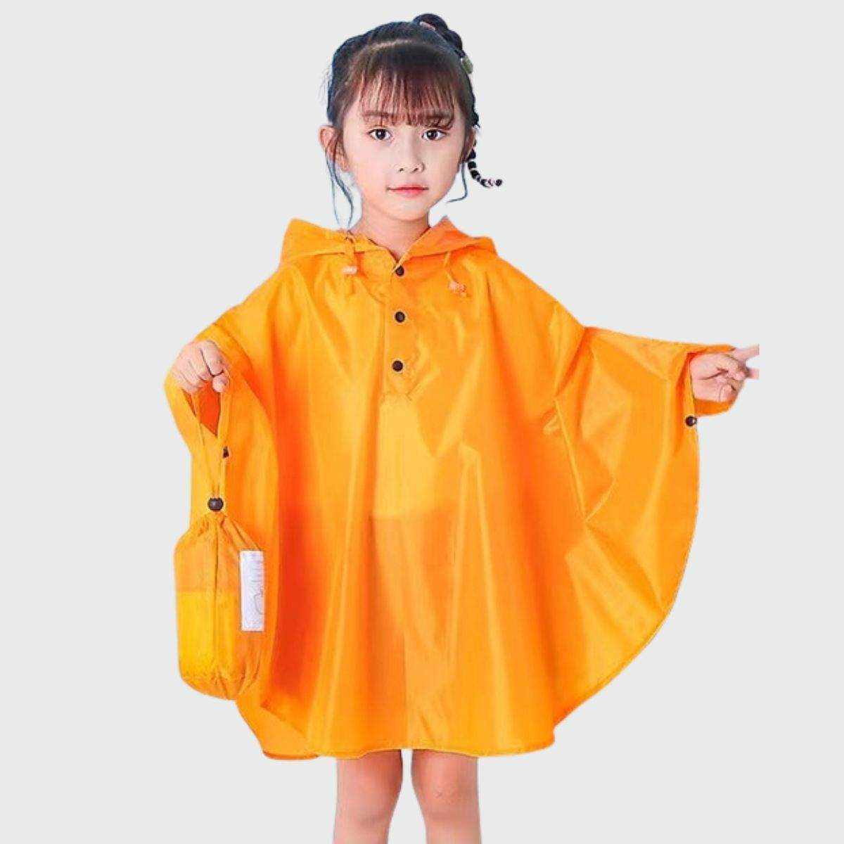 Poncho Pluie Enfant Orange - orange / S