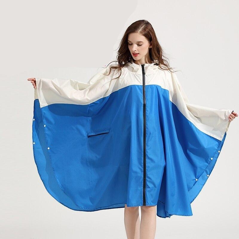 Poncho Pluie Femme Bleu & Beige - Bleu foncé & beige